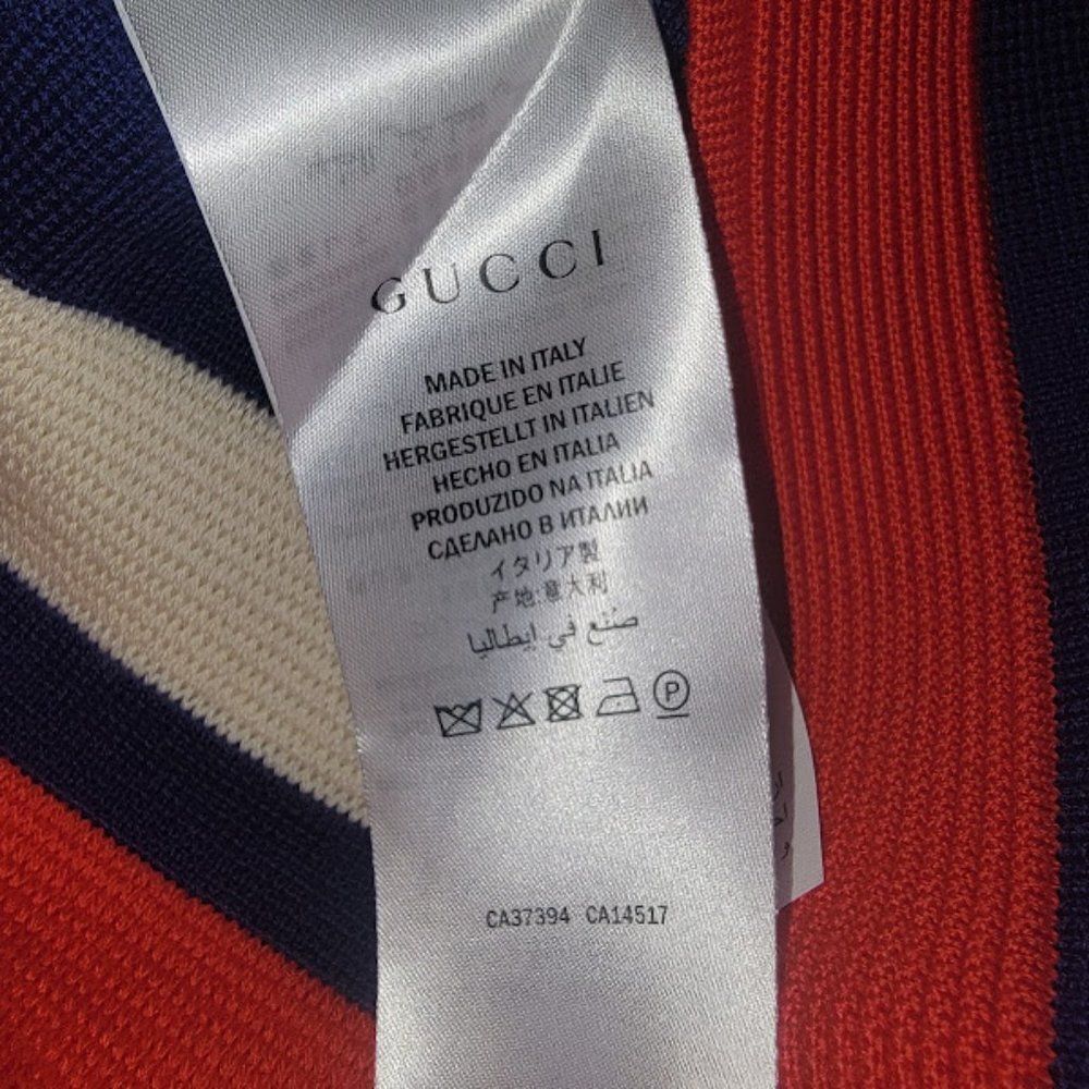 Gucci Women Silvie Striped Wool Cardigan Size Medium - Picture 16 of 16
